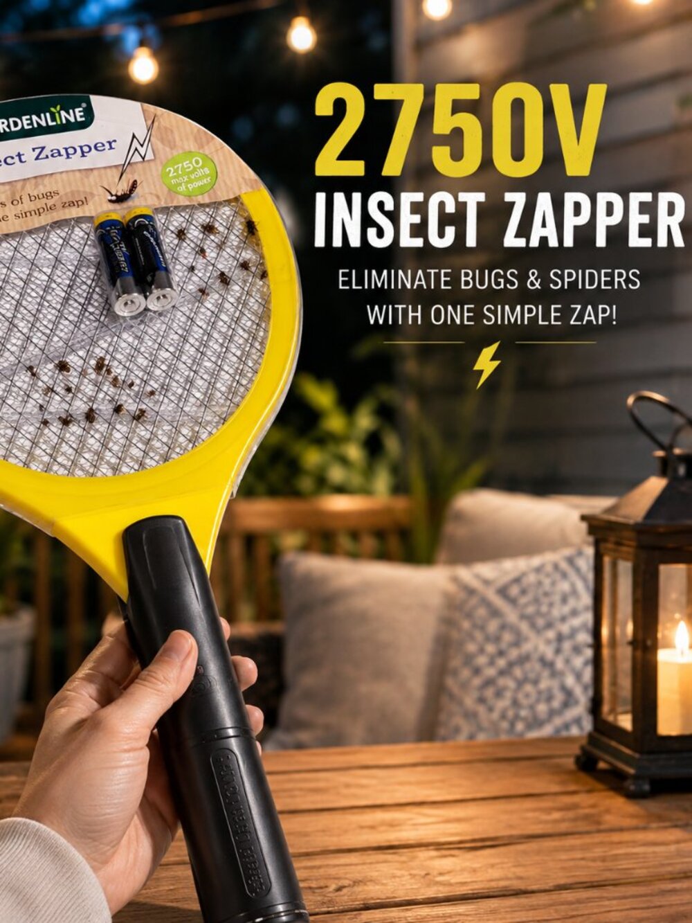 NEW GARDENLINE 2750V Electric Insect Bug Zapper